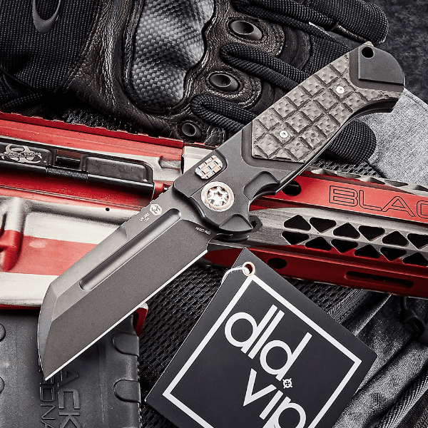 Heretic H034-6A Butcher Auto Aluminum-DLC Flamed Titanium & Carbon Fiber Hardware - 1