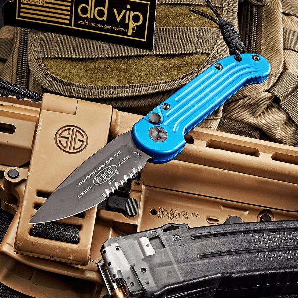 Microtech LUDT Blue Partial Serrated 135-2 BL - 1