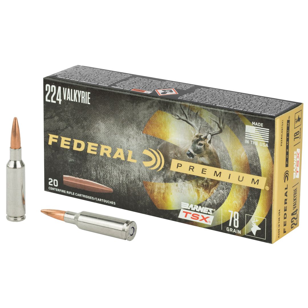 Federal Premium .224Valkyrie 78Gr Barnes TSX 20rd