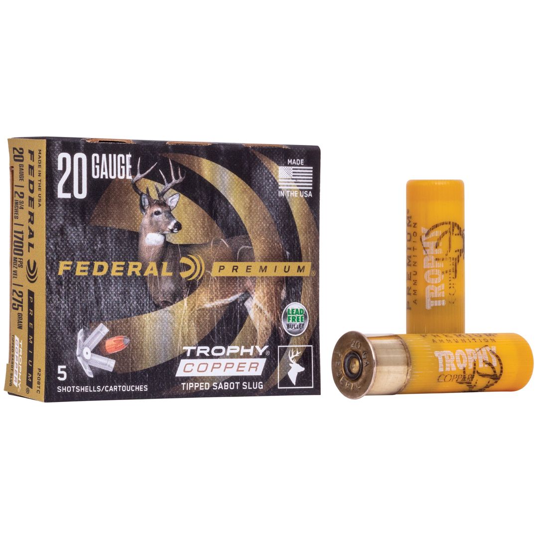 Federal Trophy Copper Tipped Sabot Slug 20 Ga 2.75 275Gr 5 rd Box