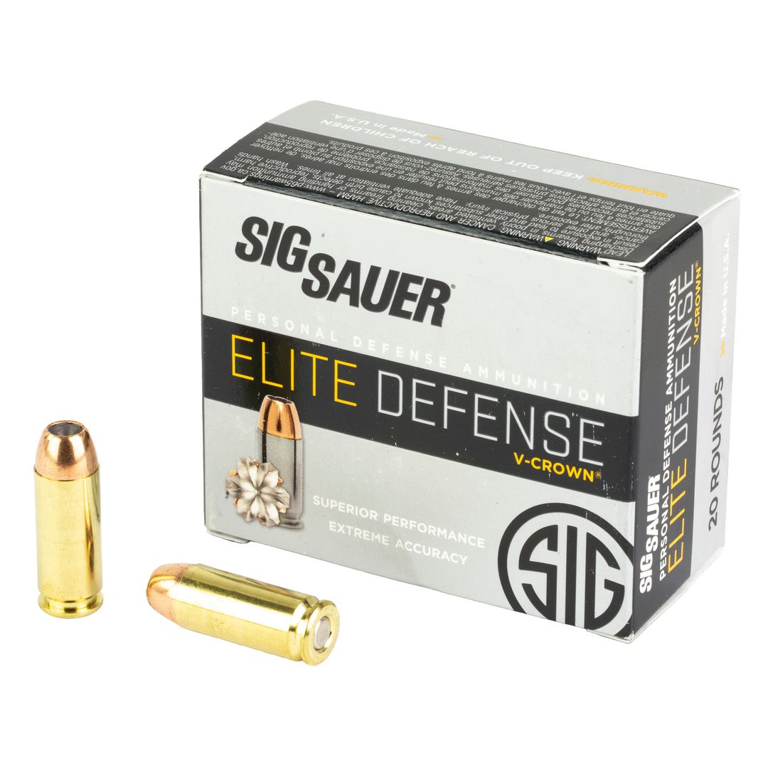 SIG Sauer Elite Defense 10mm Auto 200Gr V-Crown JHP 20rd Box